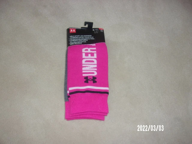 Under Armour Blue/Orange Knit Dance Girls Athletic Leg Warmers 1294854 806 - NWT