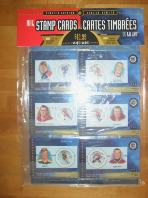 2000 Canada Post...NHL Limited Edition Stamp Cards... P.O.Sealed ..Gretzky, Howe