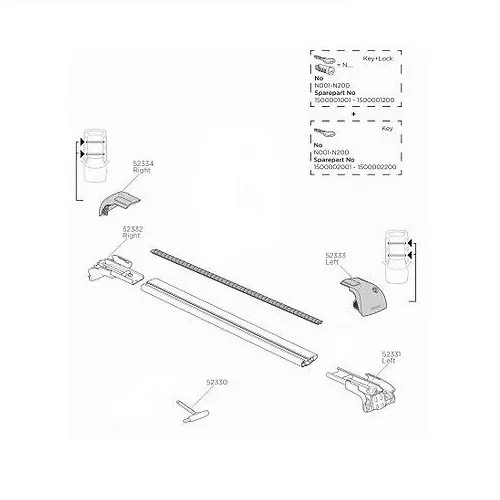 Thule Wingbar Edge 959 Spare Parts Multi-Listing 9591, 9592, 9593, 9594, 9595