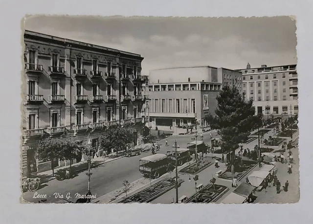 LECCE - Via G. Marconi , vg 1954 f.g. Aninata