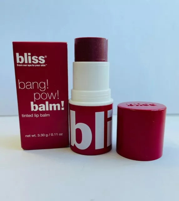 Bliss - Bang! Pow! Balm! Tinted Lip Balm - HIP HIP SYRAH - Full Size & Boxed