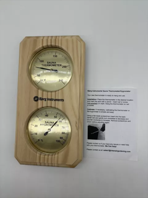 Sauna Thermometer Fahrenheit Hygrometer Gauge 2In1 Indoor Home Sauna Thermostat