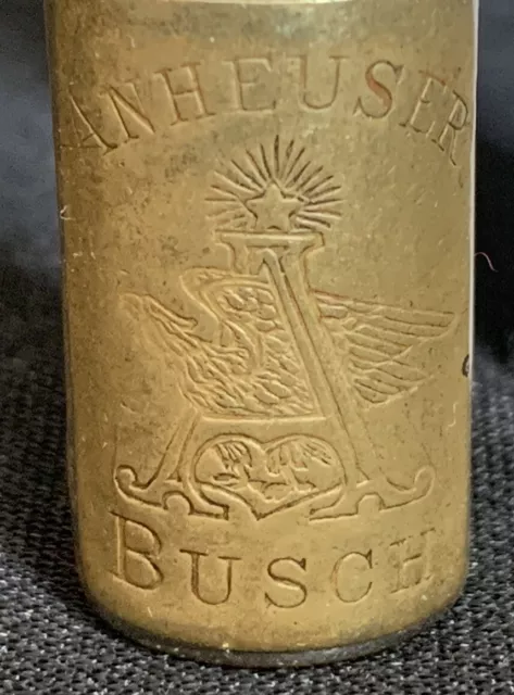 Alter Korkenzieher Flasche Anheuser Busch Bier Metall Sammler Werbung Reklame
