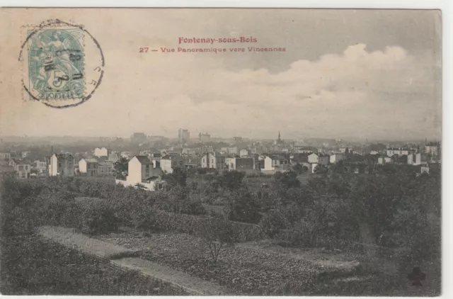 CPA - 94 - Fontenay-sous-Bois - Vue Panoramique vers Vincennes