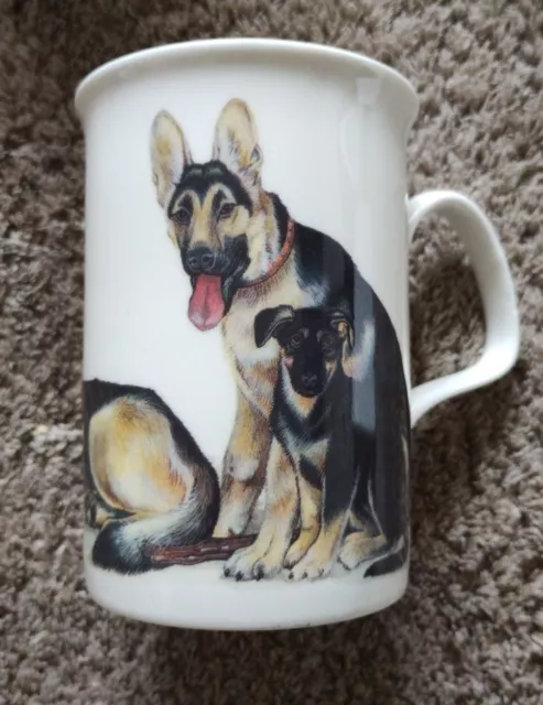 Roy KIRKHAM Mug tasse Berger Allemand porcelaine German Sheperd 1990 Fine Bone