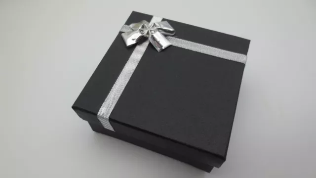 Classic Black Bracelet/Watch/Jewelry Square Gift Box W Bow ~ Various Quantities