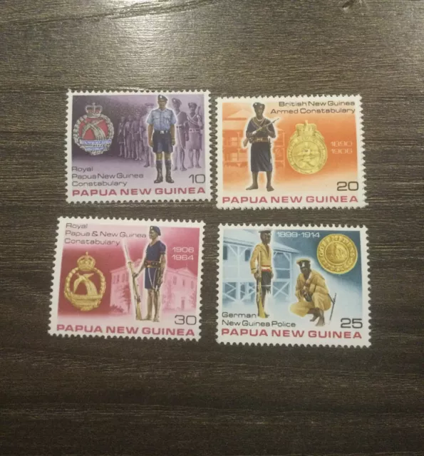 Papua New Guinea mint stamps 1978 sg 354/8 History of Royal Papua Constabulary