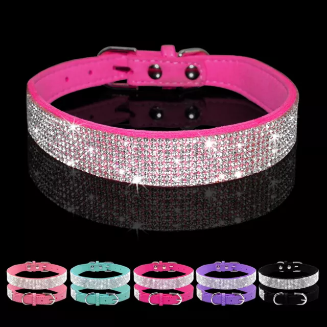 Hundehalsband Strasshalsband Welpe Hund Halsband mit Strass Strasssteine XS S M