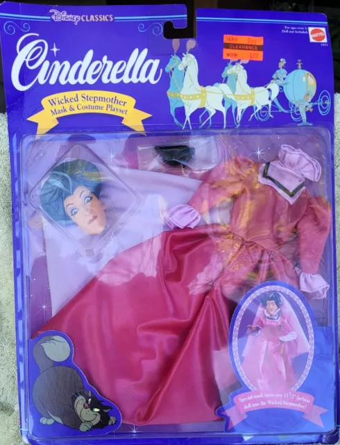 NRFB 1992 Cinderella Wicked Stepmother Mask & Costume 2421