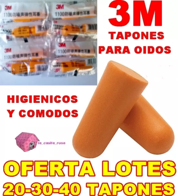 20 30 40 TAPONES OIDOS 3M PACK 10 15 o 20 PARES ANTI RUIDOS PARA DORMIR TRABAJAR