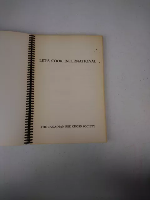 VTG 1986 Let's Cook International Hyundai Canadian Red Cross Society Cookbook 2