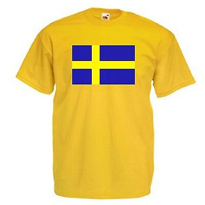 Sweden Swedish Flag Emblem T-Shirt All Sizes & Colours