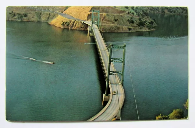 Lake Oroville Bidwell Bar Bridge California Postcard Aerial View