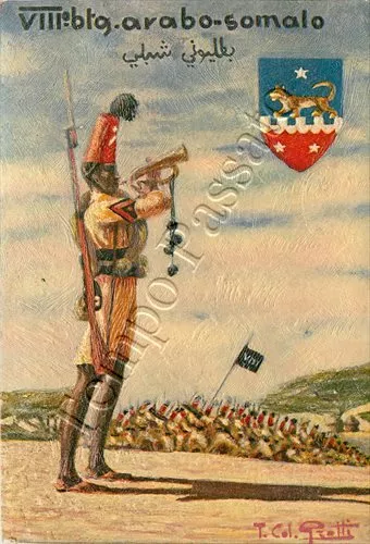 Colonie, Africa (AOI) - 8° battaglione arabo somalo / illustratore Grotti