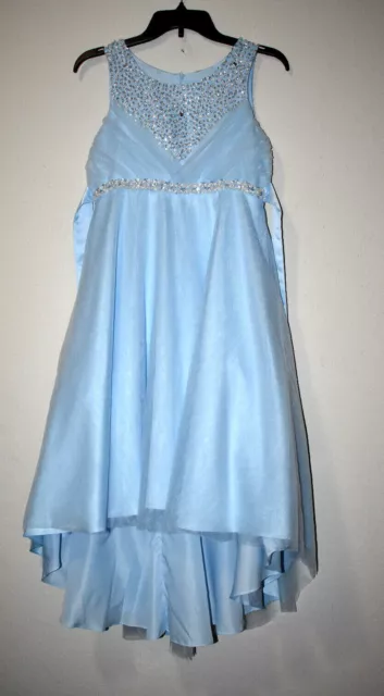 Girls 12 Cinderella Ball Gown Beaded Sparkle Fancy Dress Flower Girl Pageant
