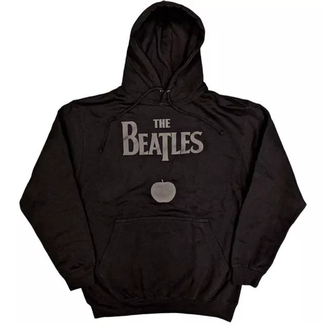 The Beatles 'Drop T Logo & Apple' Black Pullover Hoodie - NEW OFFICIAL