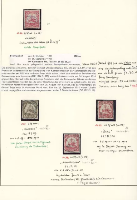 Deutsche Kolonien Kamerun Lot aus einer Stempelsammlung siehe Bild