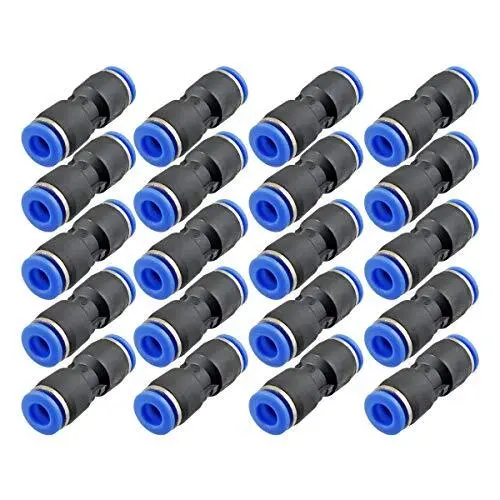 TOPPROS Straight Push in Pneumatic Quick Connect Fittings 1/4 Inch to 1/4 Pac...