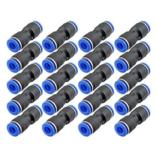 TOPPROS Straight Push in Pneumatic Quick Connect Fittings 1/4 Inch to 1/4 Pac...