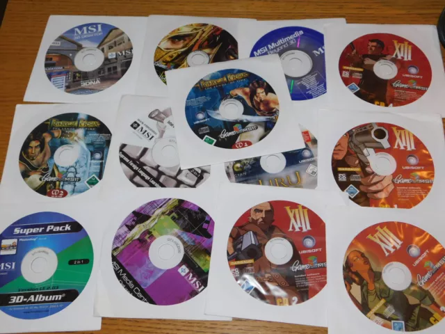 LOT PUB de jeux PC GAME with MSI dvd-cd-rom GAMES COLLECTION XIII ubisoft