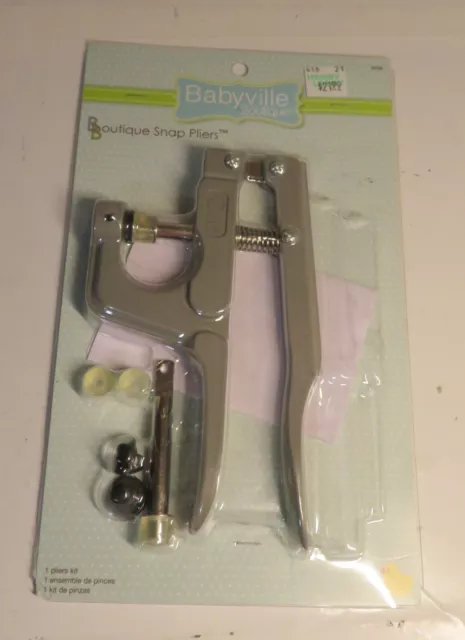 Babyville Plastic Snap Fastener Pliers Kit 14051 For Snap Sizes 16 20 24 Partial