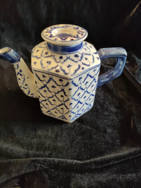 Blue White Chinese Japanese Decorative Teapot Ornament Collectable Home Decor