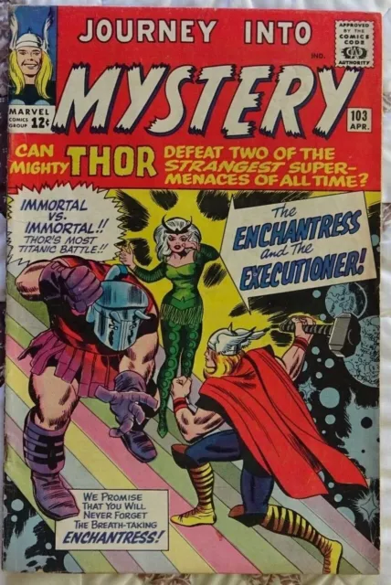 Comic Book- Journey into Mystery with the Mighty Thor #103 Kirby & Lee 1964