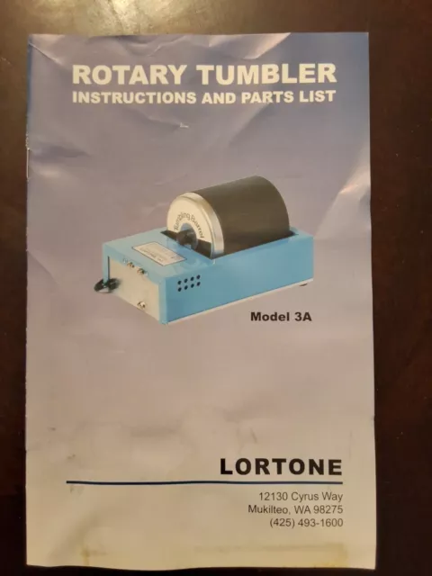 NEW Lortone 3A Rotary Rock Tumbler with 2 LB Stainless Steel Shot