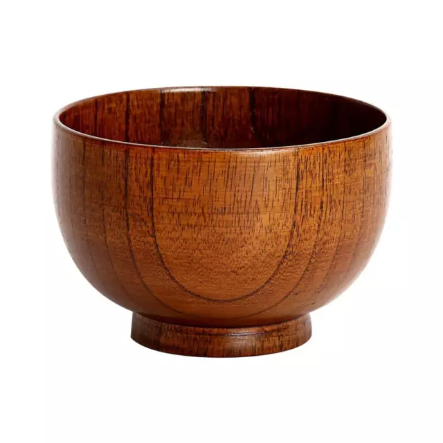 Tazón de madera asiático vintage antisacld de madera azufaifa tazón de madera natural