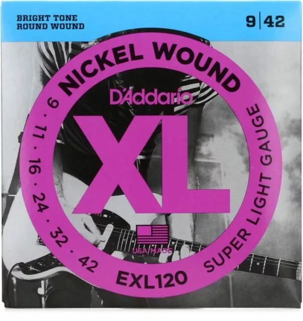 D'Addario Nickel Wound Electric Guitar Strings : EXL120