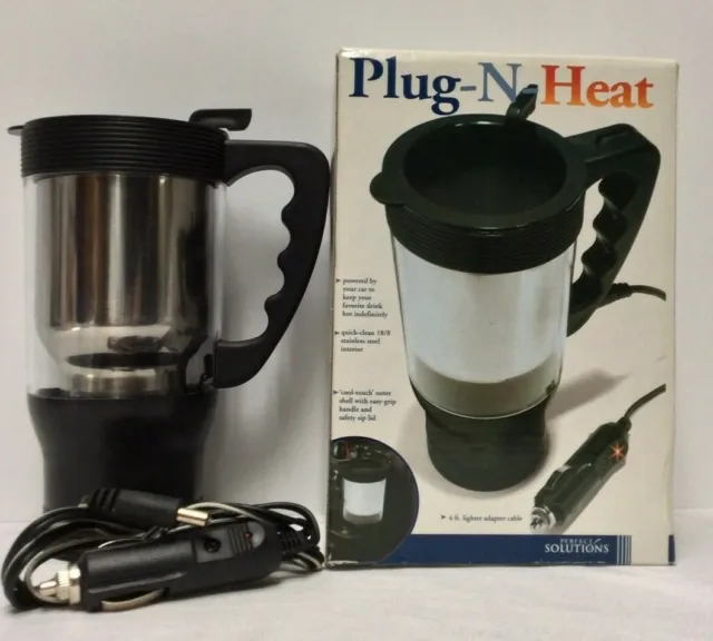 Plug~n~Heat Thermal Travel Mug for Car 18/8 Stainless Steel. 14oz. New in Box 3