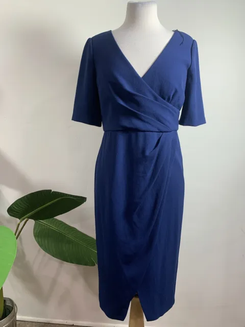 Adrianna Papell WOMENS Blue Short Sleeve Sheath Dress, Size 6