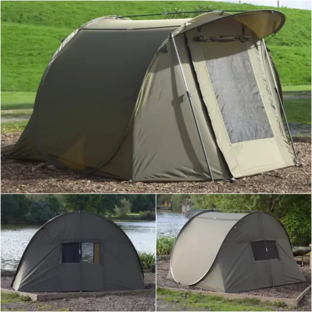 Quest Stealth MK2 XL Pop Up Bivvy Green 1  Man | Carp Fishing Shelter Tackle 2