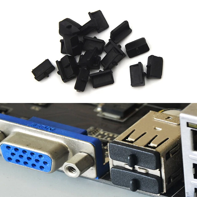 20pcs Soft Plastic USB Port Plug Covers Caps Anti Dust Protector 'for Female “iy