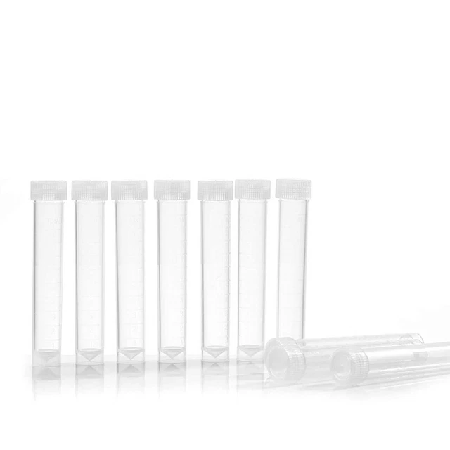 100Piece Vial Seal Container 10Ml PP for Laboratory School Educational H3R9