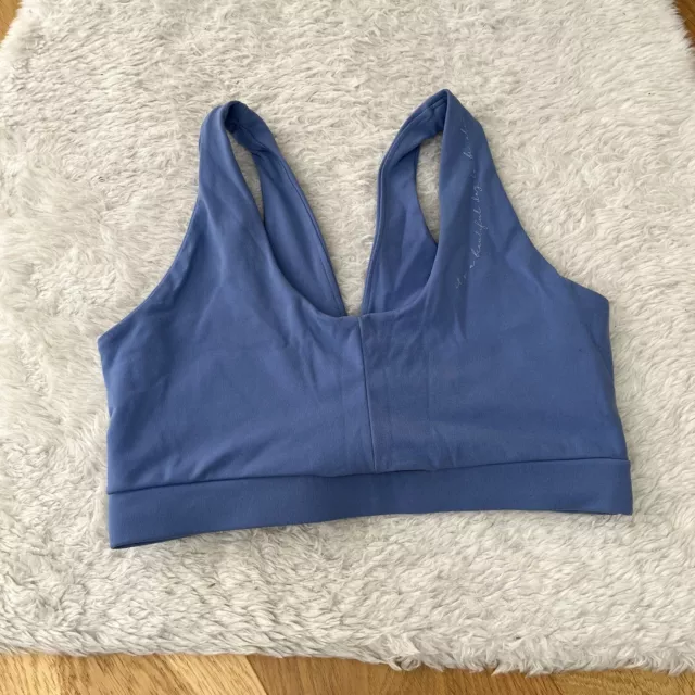 Gymshark Whitney Simmons Blue Training Seamless Sports Bra Crop Top Size Medium