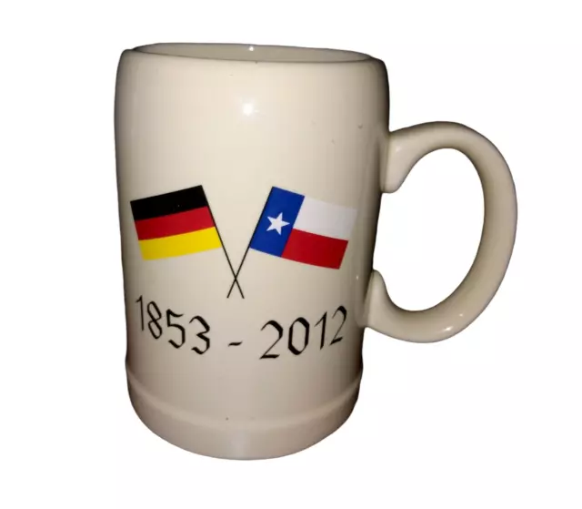 Vintage German Texas Flag 1853-2012 Ceramic Obermiiller Beer Mug Stein Man Cave