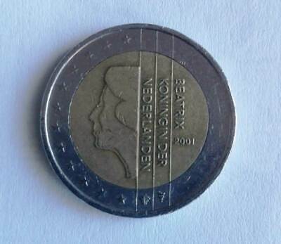 moneta da 2 euro beatrix koningin der nederlanden 2001