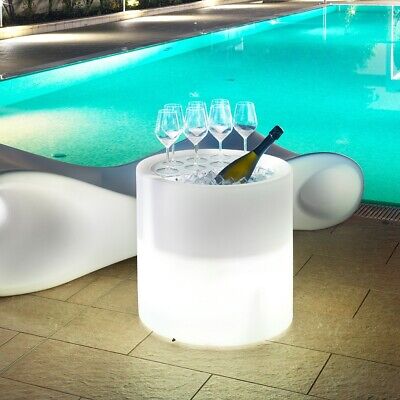 Blumfeldt Meuble de jardin piscine multifonction table hauteur réglable bac à glaçons 60l 