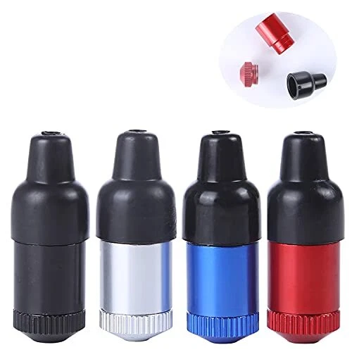 KKC 4 Pcs Mini Metal Snuff Bottle Portable Travel Storage Bullet design Shape...