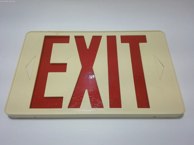 Vintage Exit Sign Front Plate great To Restore Or Use For Craft Projects Rare