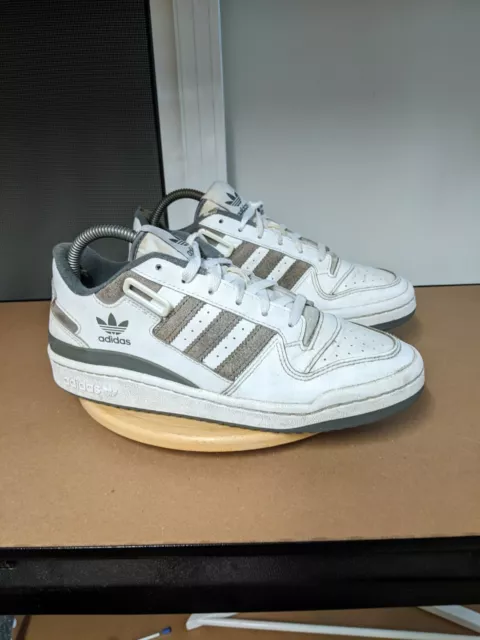 Adidas Forum Low Sneakers Mens Size 7 White Three Stripe Shoes Leather Casual