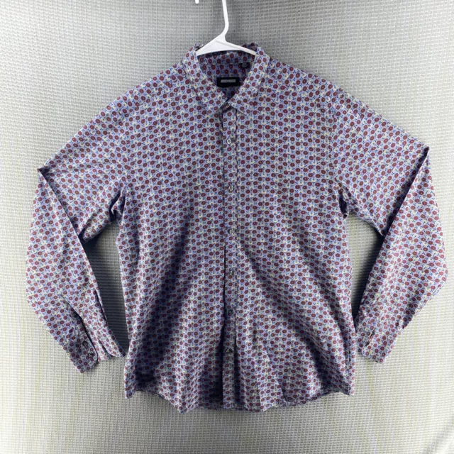 Antony Morato Men's Shirts Slim FIT Button-Down Designed Flowers Sz:48 - Medium