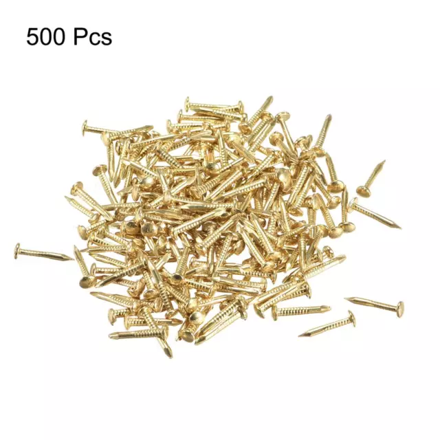 Pequeños Clavos 1.2x10mm para Madera DIY Decorativos Accesorios Latón 500Uds 3