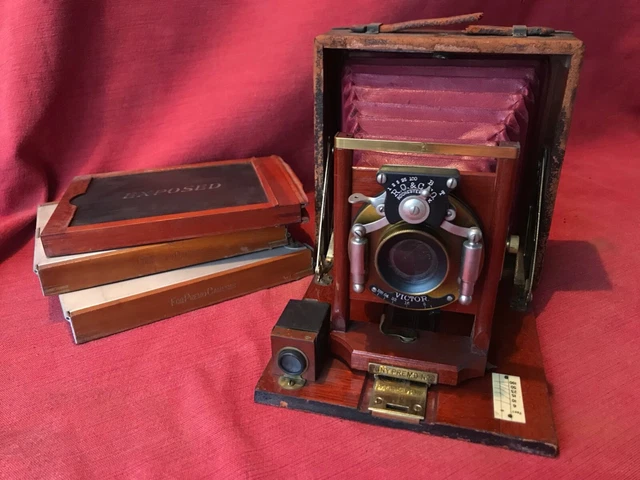 Antigua 1891 Rochester Victor Pony Cámara Premo No. 3 De Colección