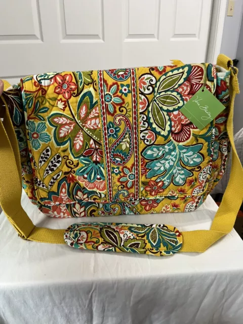 Vera Bradley Provencal Messenger Baby Diaper Bag Yellow Floral NWT