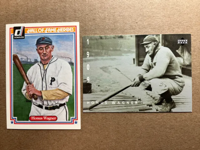 HONUS WAGNER 1983 Donruss HOF Heroes & 1994 Upper Deck “1909” Baseball Cards