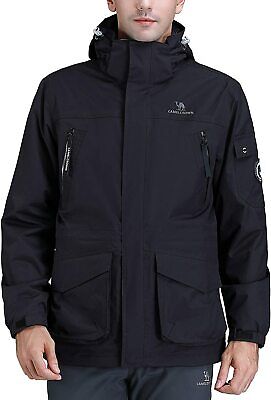 CAMEL CROWN Mens 3-in-1 Ski Jacket Waterproof Winter Coat Warm Mountain Snow Jac