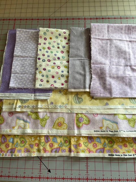 8 Piece Remnants Flannel Fabric Pastel Baby Nursery Scraps to 1/2 yds Clothworks