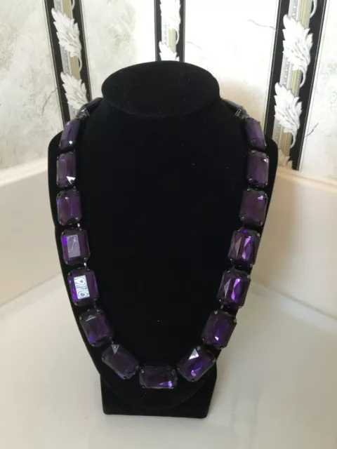 Women's Fashion Jewelry Necklace Purple color 20 Inch Long 